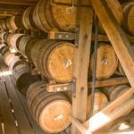 Barrels of spirit in warehouse
