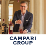 Campari Group logo and CEO Bob Kunze-Concewitz 2022