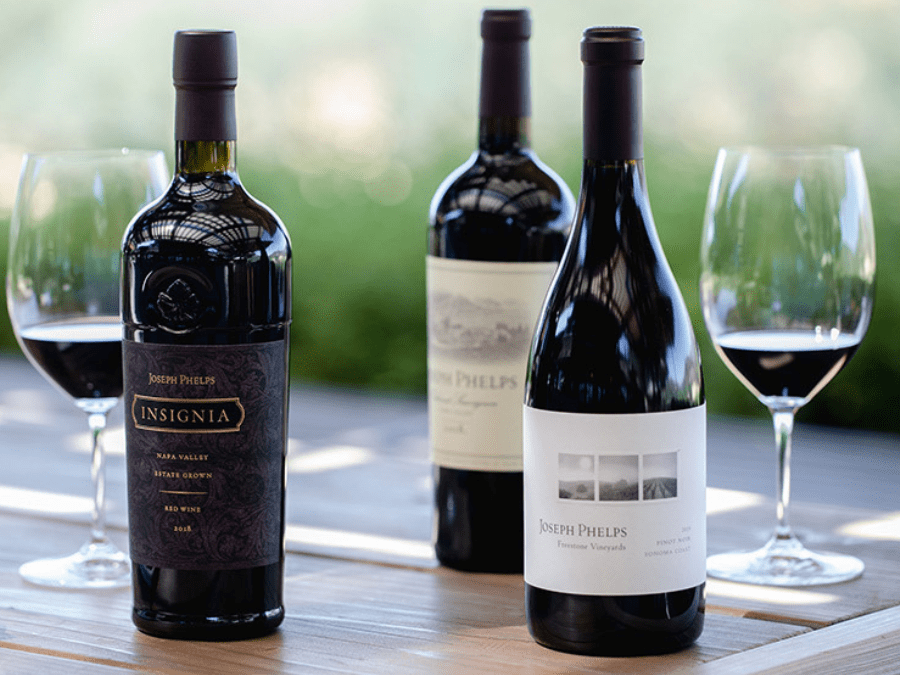 Insignia and Joseph Phelps wine bottles from Joseph Phelps Vineyards