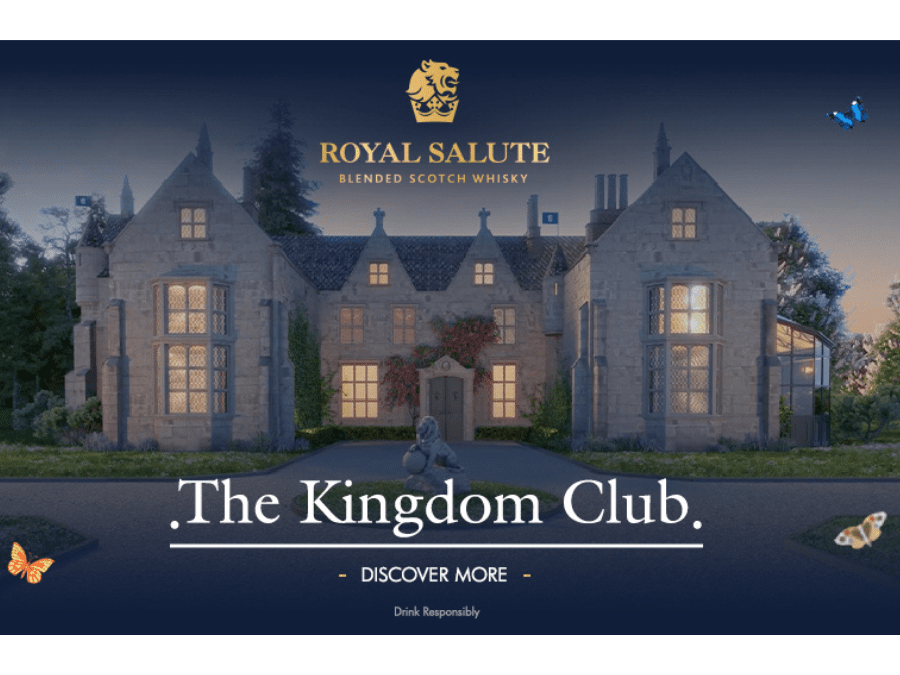 Front page of Royal Salute's 'The Kingdom Club' website