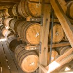 Barrels of spirit in warehouse