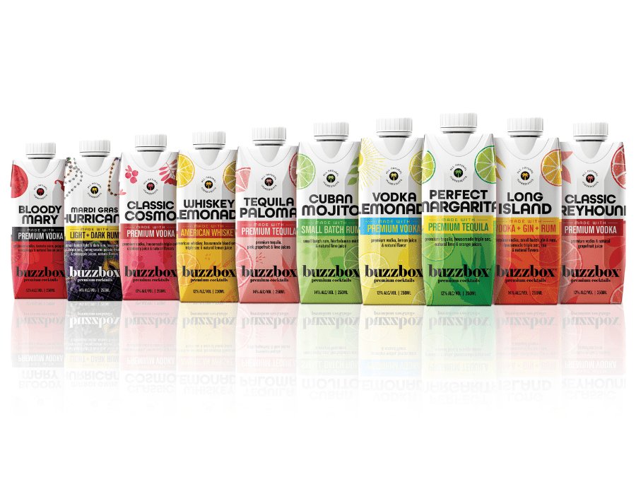 Buzzbox portfolio ten premix cocktails 2022