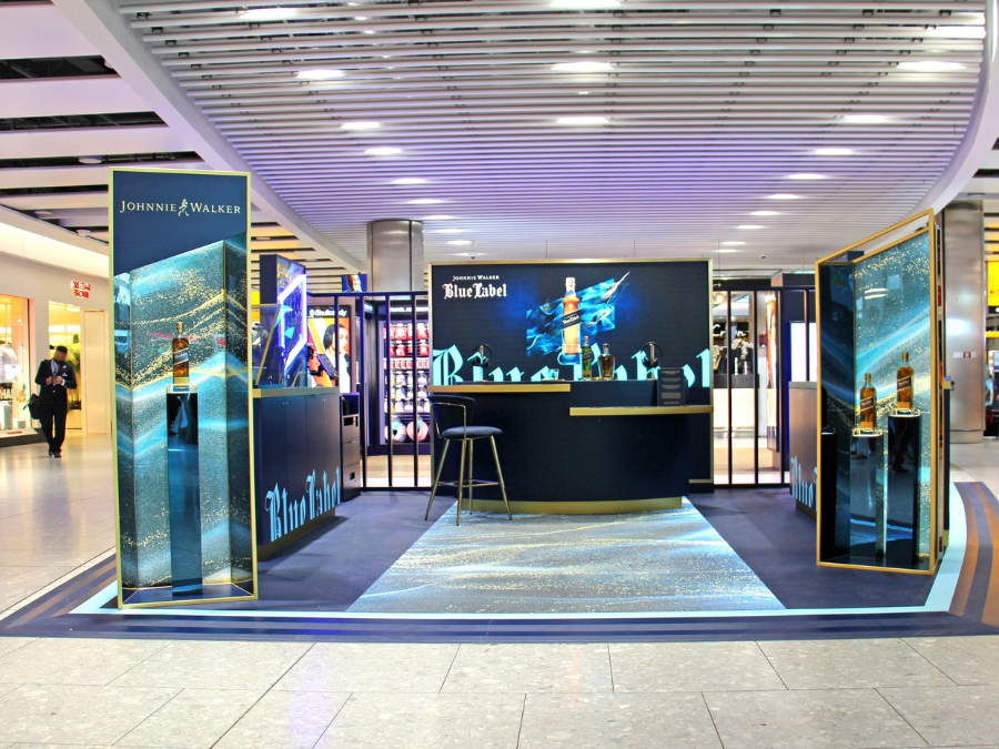 Johnnie Walker Blue Label pop-up at Heathrow, Terminal 5