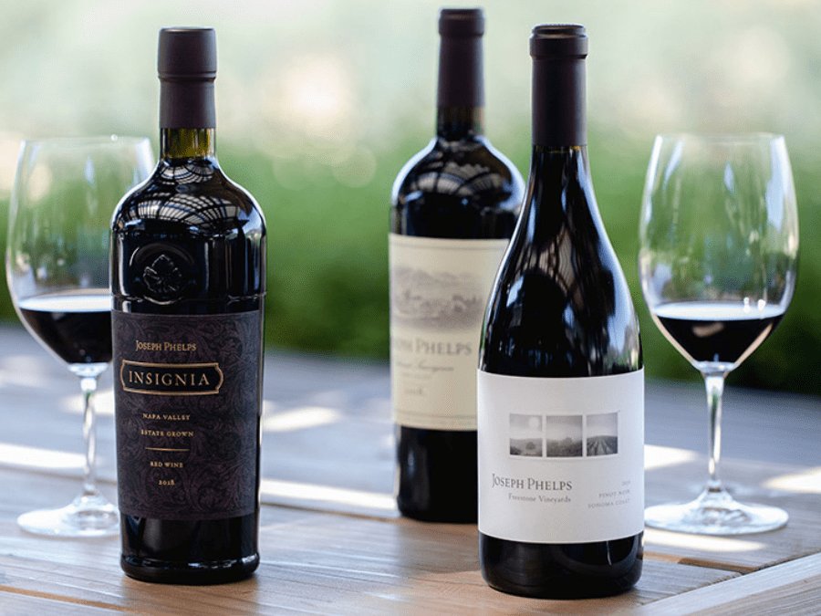 Insignia and Joseph Phelps wine bottles from Joseph Phelps Vineyards