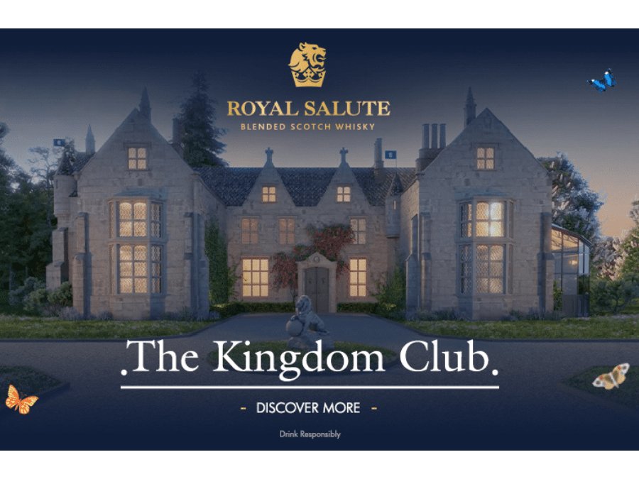 Front page of Royal Salute's 'The Kingdom Club' website