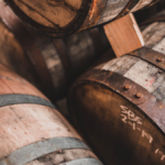 Barrels containing spirits
