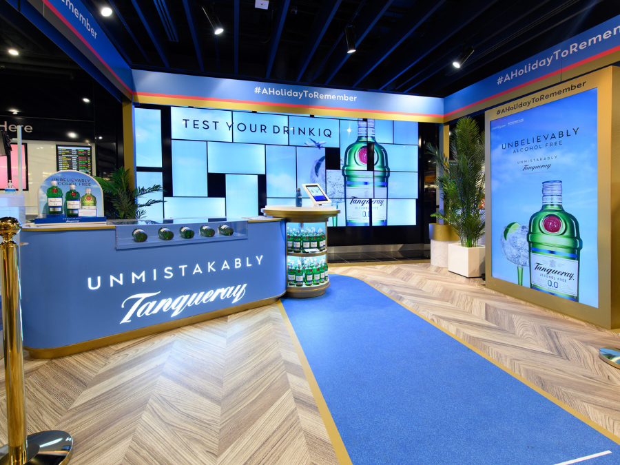 Tanqueray 0.0% lounge at London Heathrow's Terminal 5