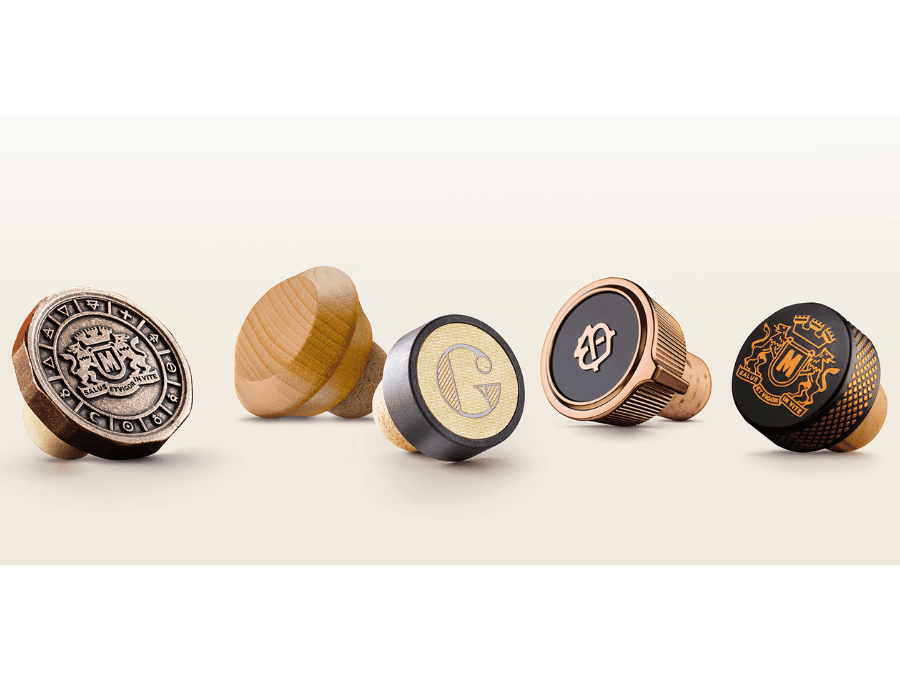 Guala Closures sample of five bottle closures