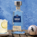 1800 Tequila bottle with Chicago White Sox baseball