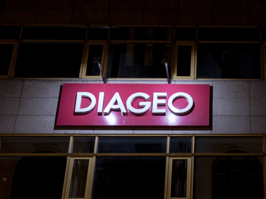 Diageo logo on office in Budapest