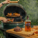 Highland Park bottle with Big Green Egg unit