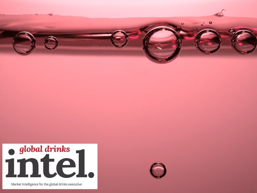 Rose wine in close-up