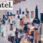 Vodka bottles on back-bar
