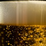 Beer in glass in close-up
