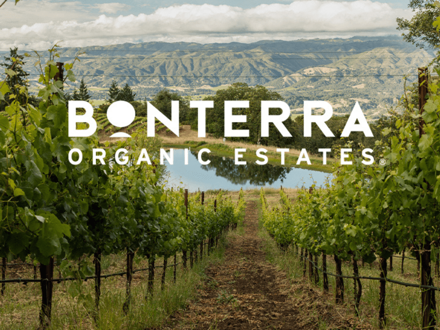 Bonterra Organic Estates logo and vineyard