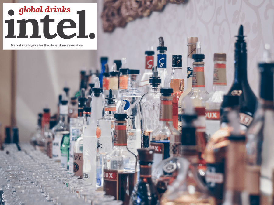 Bottles on a backbar