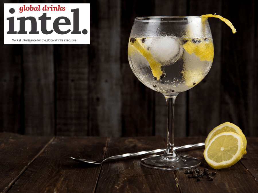 Gin serve on a bar