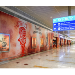 Dewars Double Agent display in airport