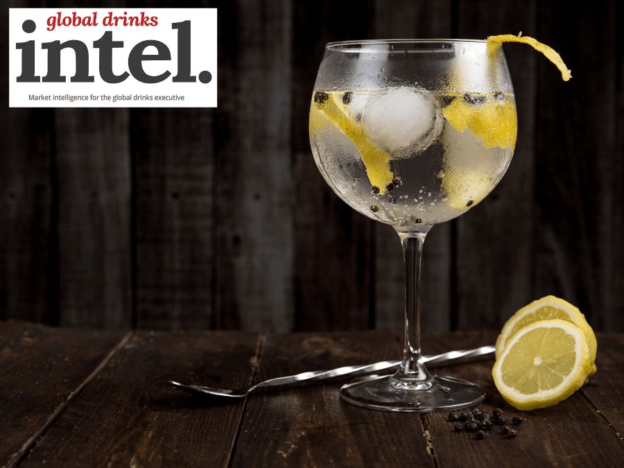 Gin serve on a bar