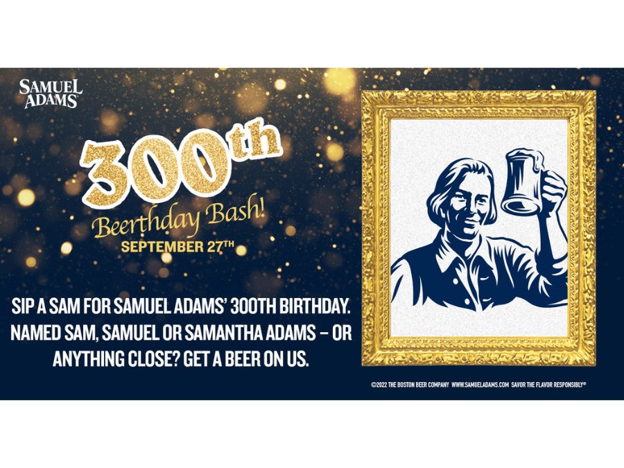 Samuel Adams 300th Birthday campaign poster