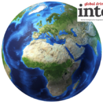 World map centred on Africa