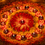 Candles lit to celebrate Diwali