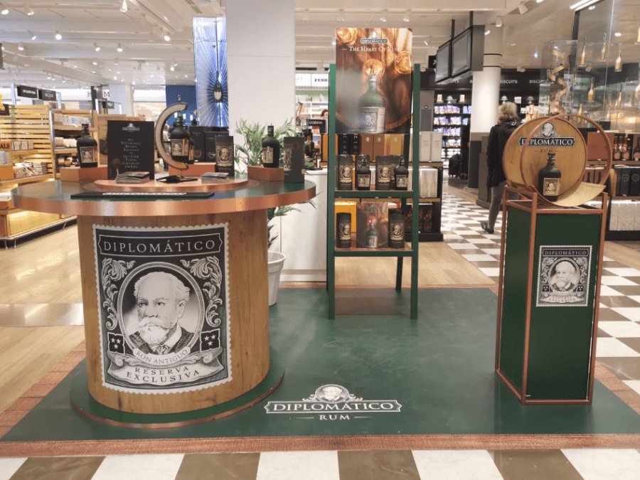 Diplomatico rum activation at Paris Charles De Gaulle airport