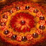 Candles lit to celebrate Diwali