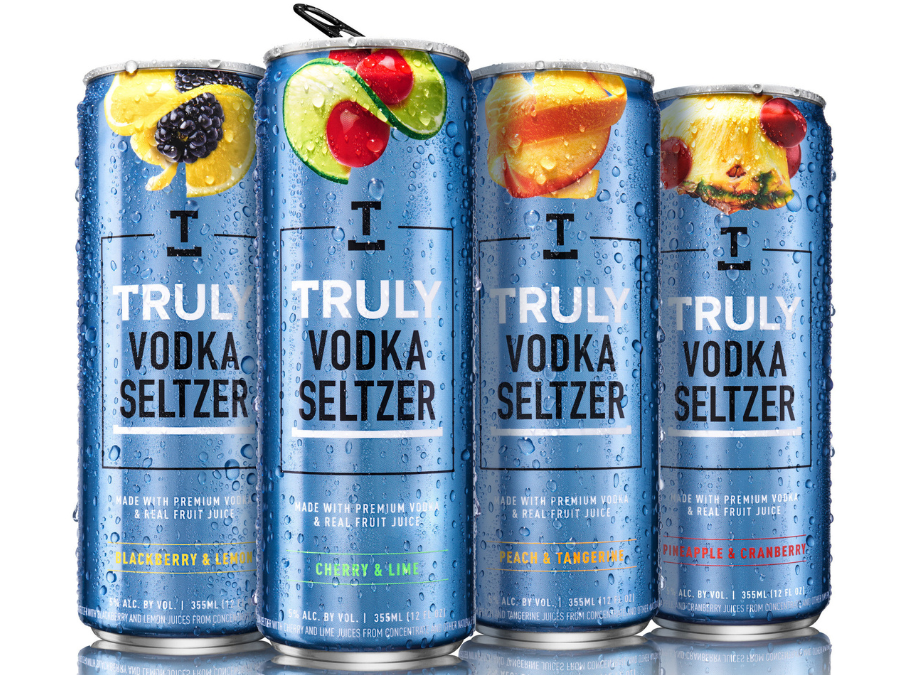 Four flavour variants in the Truly Vodka Seltzer portfolio