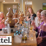 Visitors to Colwith Farm Distillery Vodka School tasting samples