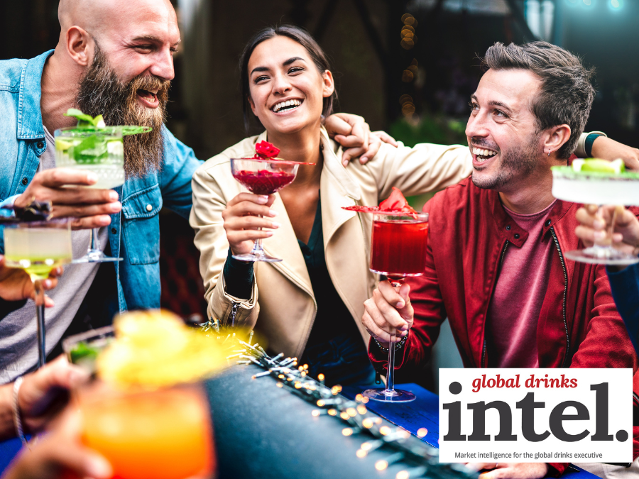 Consumers toasting with cocktails