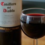Casillero del Diablo bottle and glass of wine