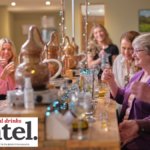 Visitors to Colwith Farm Distillery Vodka School tasting samples