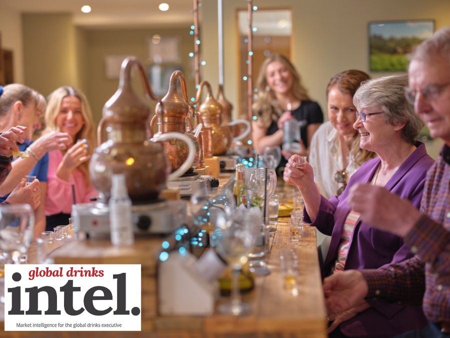 Visitors to Colwith Farm Distillery Vodka School tasting samples