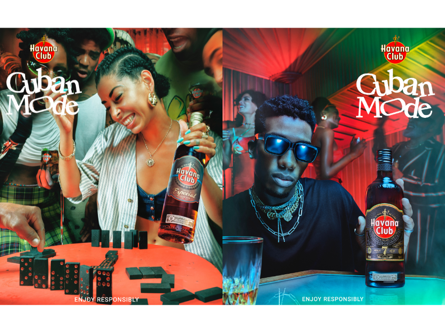 Two print ads from Havana Club's 'Cuban Mode' campaign