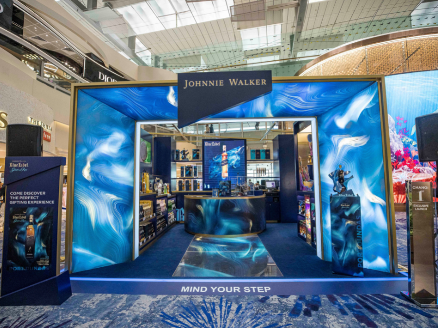 The Johnnie Walker pop-up in Singapore's Changi Airport