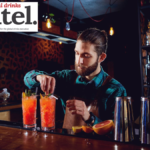 Bartender making two alcohol-free cocktails