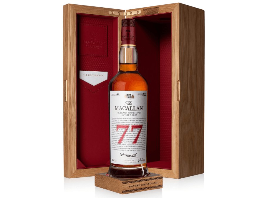 The Macallan Red Collection 77 Years Old bottle and box