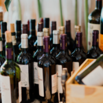 Array of wine bottles