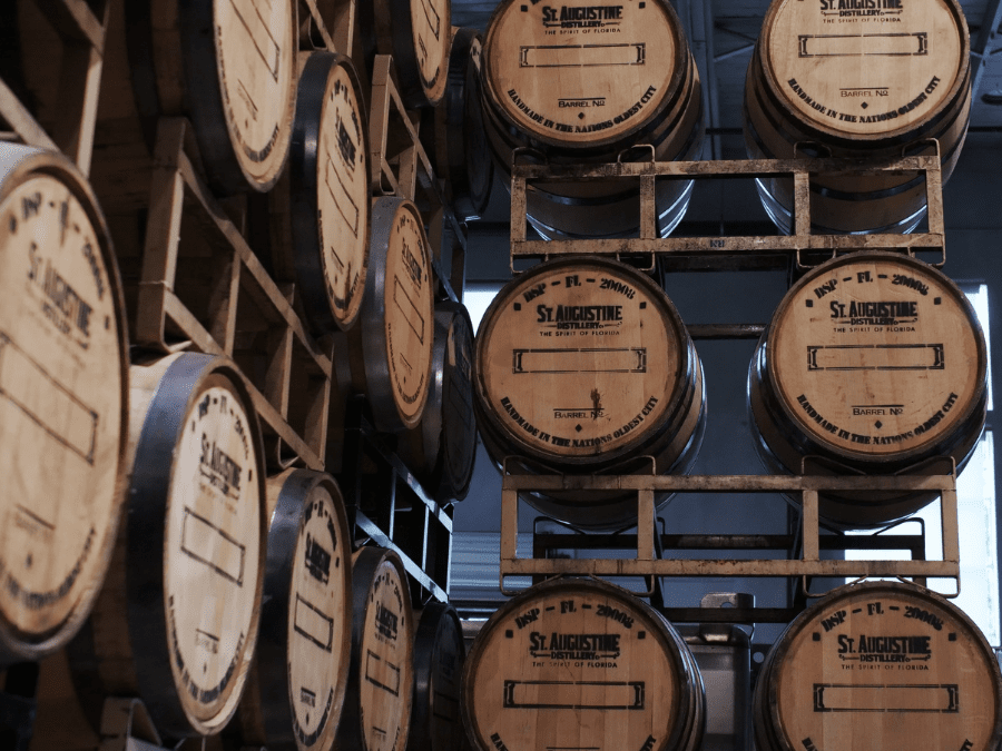 Barrels in St Augustine Distillery in Florida