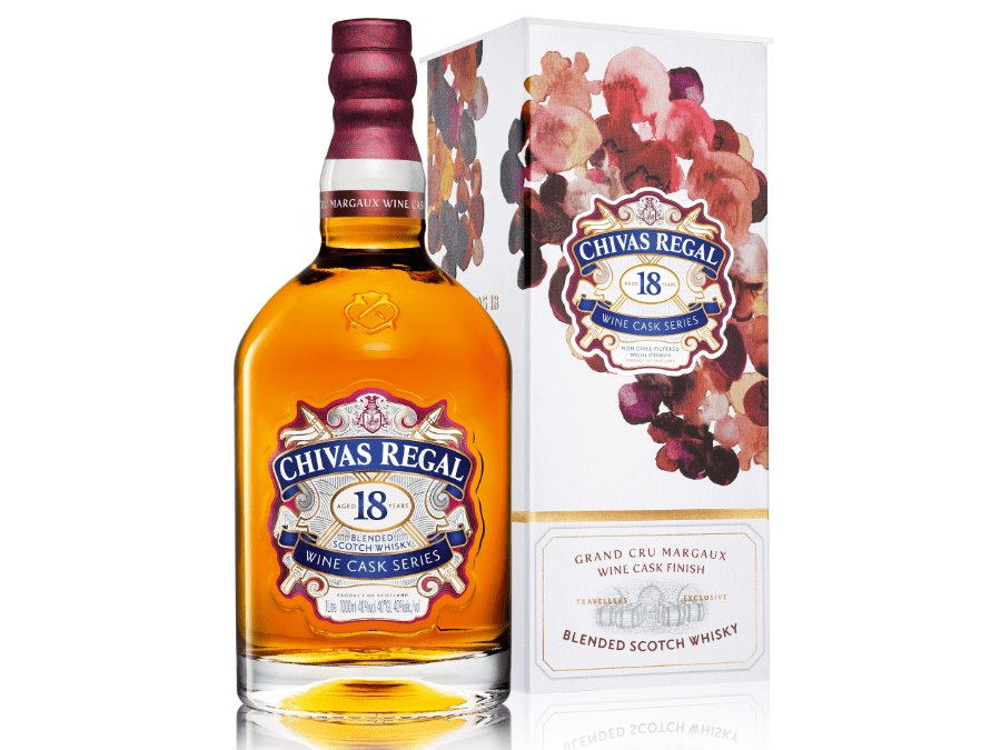 Bottle of Chivas 18 Margaux Wine Cask