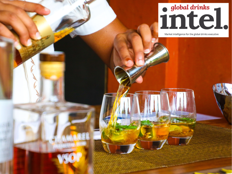 Bartender mixing cocktails