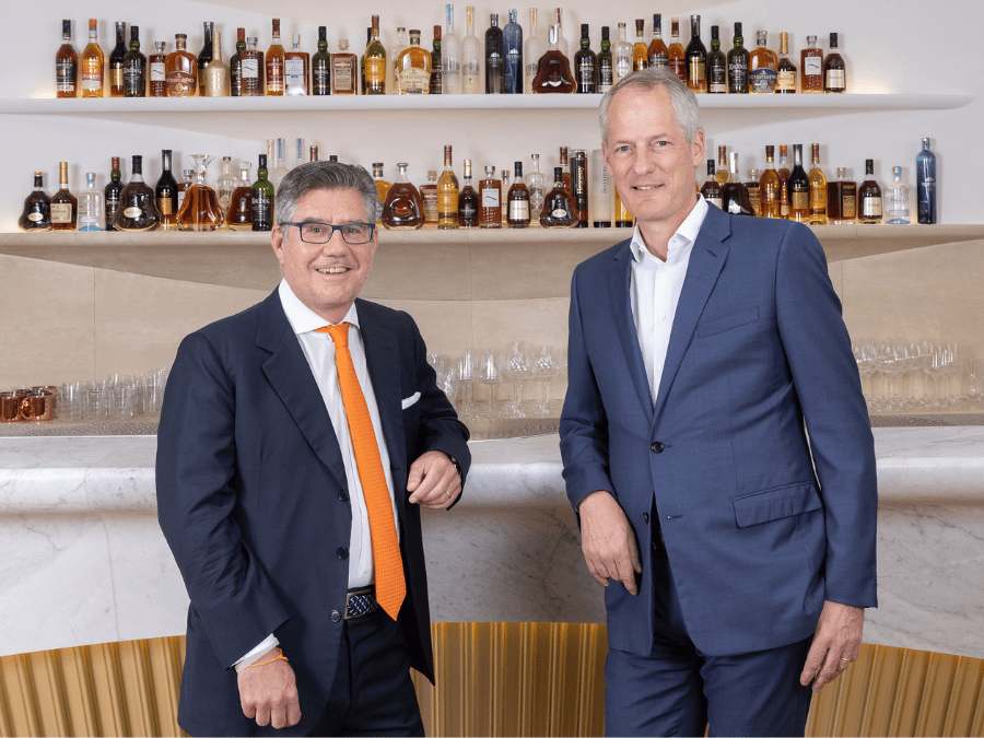 Campari Group CEO Bob Kunze-Concewitz and Moët Hennessy CEO Philippe Schaus