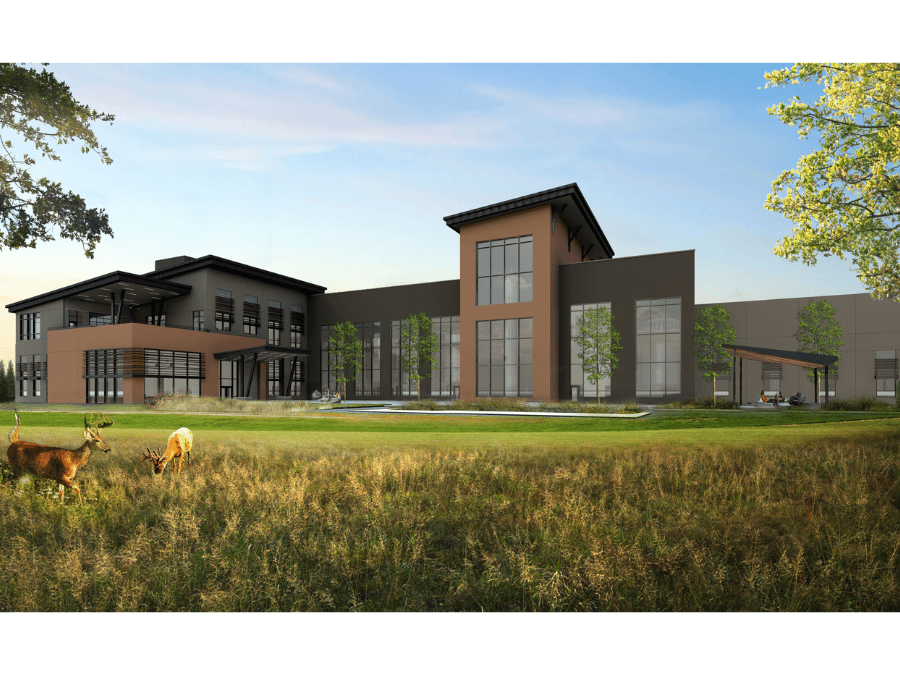 An artist's rendering of the new distillery