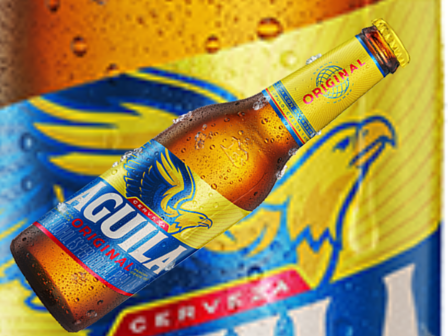 Bottle of Aguila beer brand