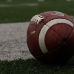 A football [American] on the pitch