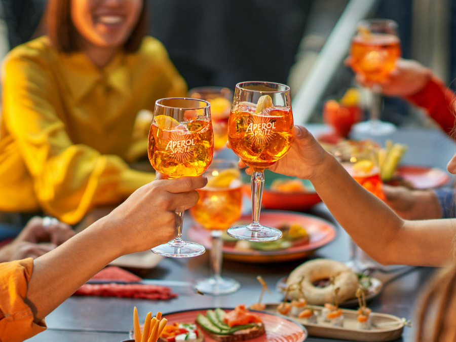 Two glasses of Aperol Spritz