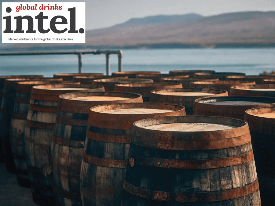 Scotch whisky barrels at Bunnahabhain distillery