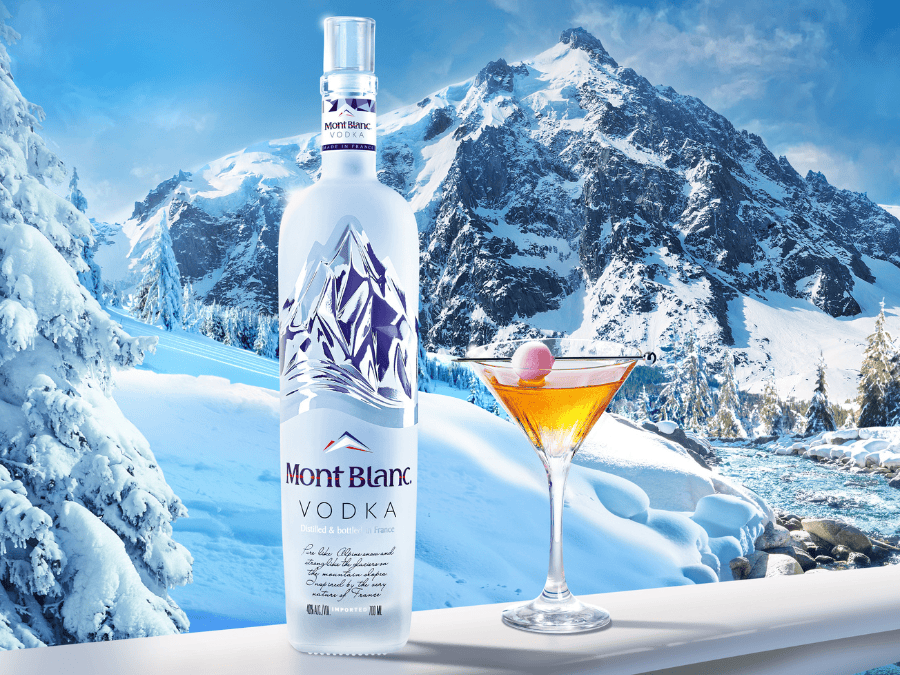 Mont Blanc Vodka bottle