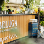Aqua Kyoto restaurant reception with Beluga branding